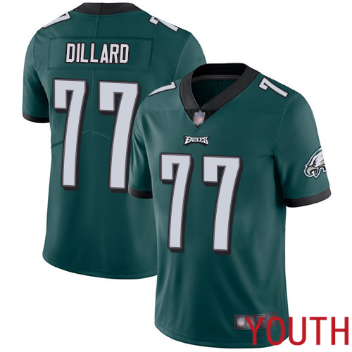 Youth Philadelphia Eagles #77 Andre Dillard Midnight Green Team Color Vapor Untouchable NFL Jersey Limited Player